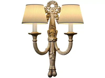 Brass Romantic Antique wall lamp sconce Light English classics 3D model