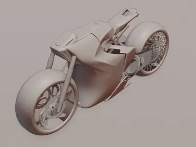 Futuristic Sci Fi Bike Concept 3D model
