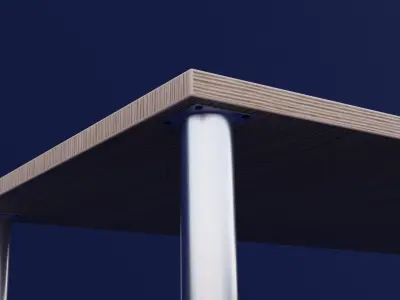Wooden Table 3D Model Free 3D model