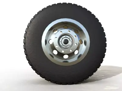 Truck Wheel High Poly 3D model