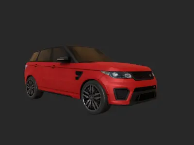 Low Poly Car 6 range rover Low-poly 3D model