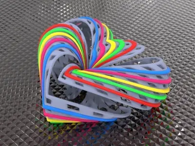 TRIPLY HEART KNOT LOOP 3D print model