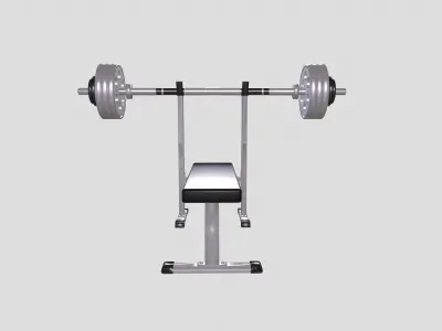 Bench press machine 3D model