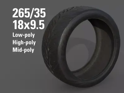 Federal 595 RS 265 35 for 18x9 Low-poly 3D model