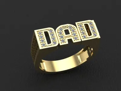 dad ring stl 3D model