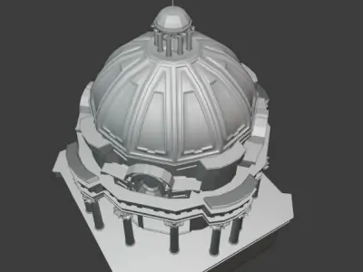 Cathedral tower 3D model