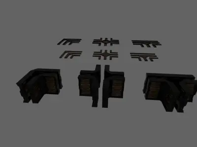 JUNCTIONS STEAMPUNK PACKAGE - RogueFilmProductions Low-poly 3D model