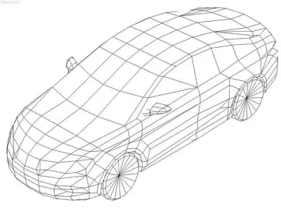 Generic Sedan v9 Low-poly 3D model