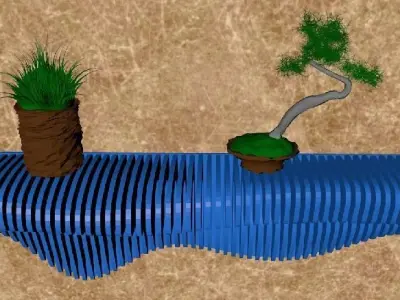 decor mural en bois  3D model