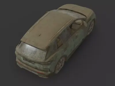 Abandoned Car - Skoda Elroq Low-poly 3D model