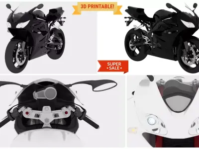 NEW RACING MOTORCYCLE - 2 in 1 AWESOME PACK Low-poly 3D model
