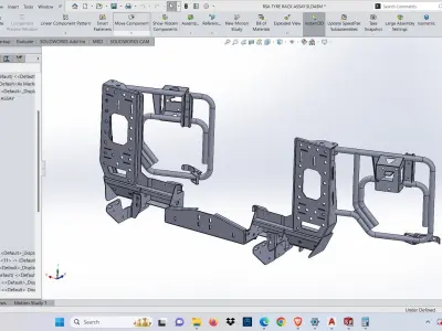 Landcruiser 78 79 rear tire tyre rack bumper 3D model