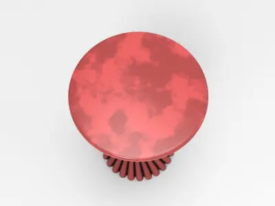 Leafy Table Low-poly 3D model