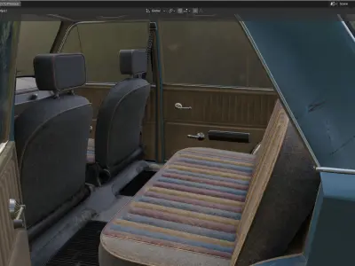 Fia-T 124 Low-poly 3D model