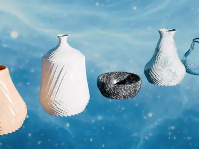 High-Quality 3D Vase Collection 3D Model Low-poly 3D model