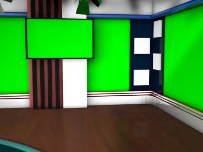 Virtual Studio 001 - News Studio 3D model