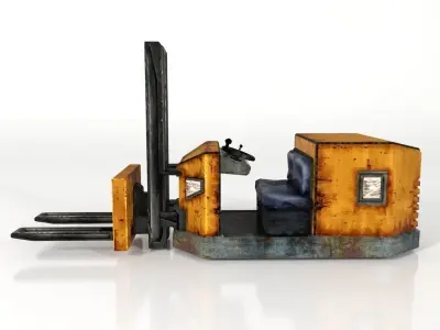 Forklift Pallet truck  Low-poly 3D model