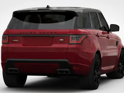 Range Rover Sport 2018 detailed interior 3D model