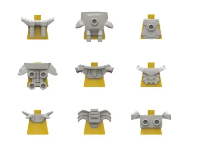 TwindBricks3D - Minifigures Armor Pack 1 3D print model
