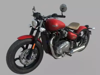 Triumph Bonneville Bobber 2017 Low-poly 3D model