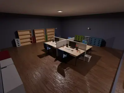 GAME READY OFFICE ASSET PACK Free low-poly 3D model
