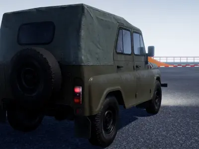 UAZ Hunter military vehicle Low-poly 3D model