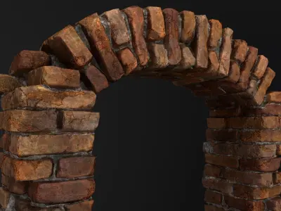 Old Brick Arch Low-poly 3D model