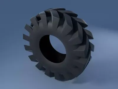 Truck Tyre Low-poly 3D model