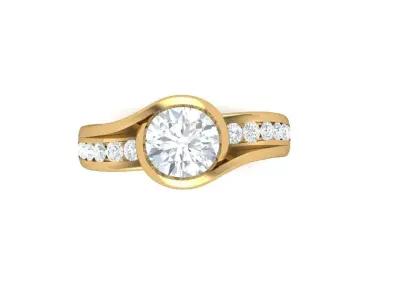 Twisted Bezel Solitaire 3D print model