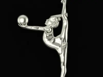 Gymnastic girl 3D print model