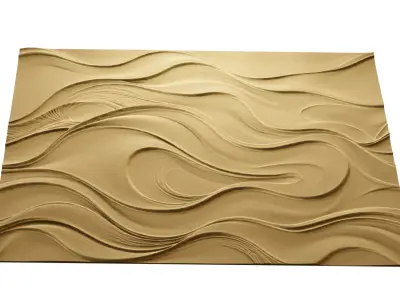modern panel wall decor set relief stl mural CNC 183 3D model