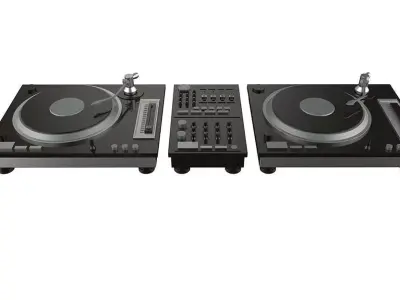 electronic dj turntable  3D model