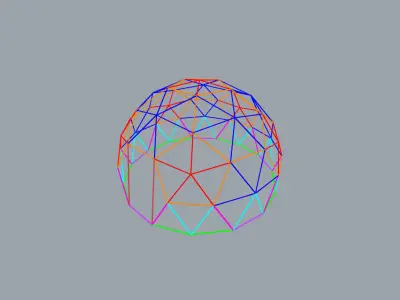 Geodesic dome design 3D model