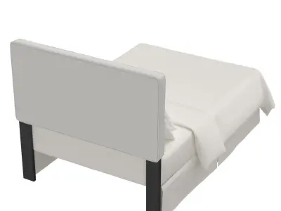 Linen Loran Upholstered Headboard 3D model