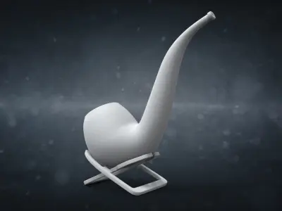 Smoking Pipe fashion decotarion souvenir element 3D print model