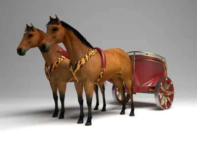 Roman War Chariot 3D model