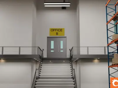 Amazon warehouse   interior  3D model