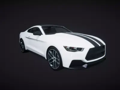 Car Muscle Coupe 01 Active 3D model