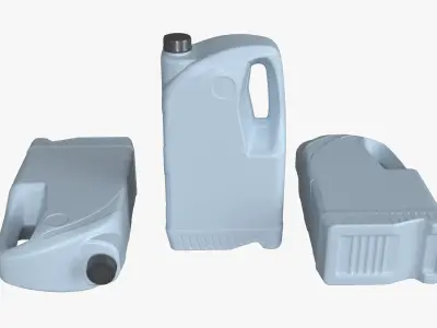 Plastic canister 7L Low-poly 3D model
