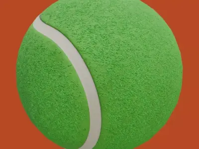 Tenis Ball Low-poly 3D model