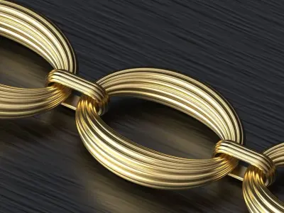 Line pattern chain link 3D print model