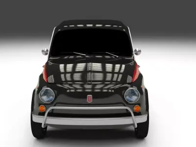 Fiat Nuova Sport 500 1958 Low-poly 3D model