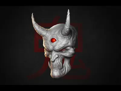 Hannya Oni mask 3D print model
