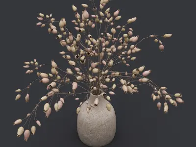 Dried Grass Flowers I 3D model