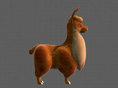 Lama V01 Low-poly 3D model