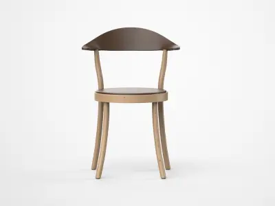 Plank Monza restaurant Chair brown finish Low-poly 3D model