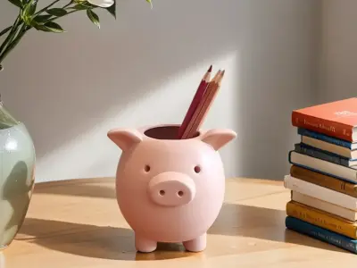 Piggy Multi-Purpose Holder 3D print model