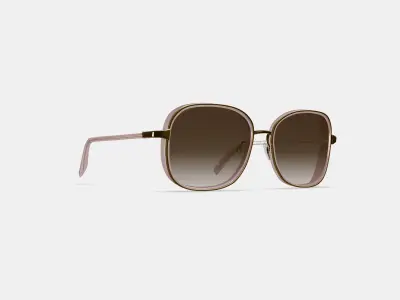 Fernanda Sunglasses in Antique Rose with Polished Gold Low-poly 3D model