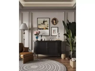 French Retro Style 3D model