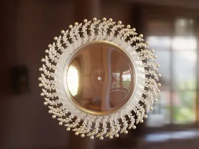 Carved classic mirror Frame 2 3D model